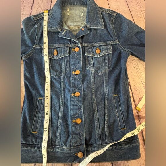 Madewell Classic Front Button Flap Pocket Preppy Academia Jean Jacket Size S - Picture 10 of 10